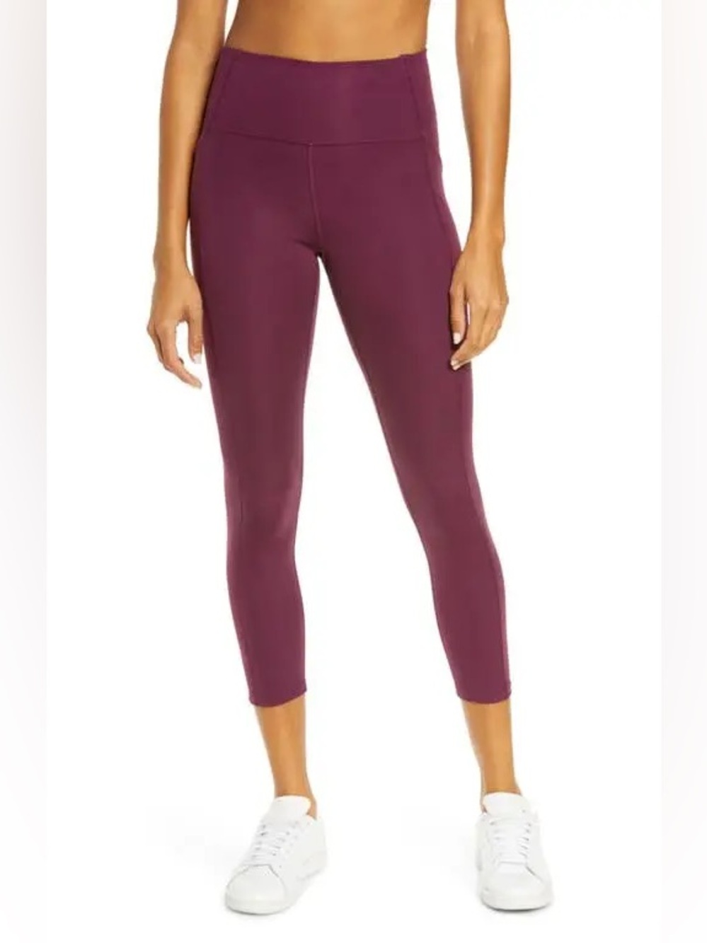 Girlfriend Collective High Rise Compression Crop Leggings Plum
